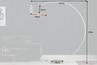 Dimmbare Bogenlampe PYTHON 190cm schwarz gold Retro Bogenleuchte