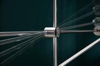 Elegante Hängelampe VARIATION 128cm silber mit sechs schwenkbaren Leuchten