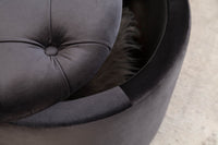 Eleganter Hocker MODERN BAROCK 50 cm Samt Aufbewahrungkorb