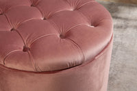 Eleganter Hocker MODERN BAROCK 50 cm Samt Aufbewahrungkorb