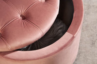 Eleganter Hocker MODERN BAROCK 50 cm Samt Aufbewahrungkorb