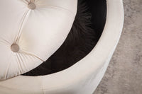 Eleganter Hocker MODERN BAROCK 50 cm Samt Aufbewahrungkorb