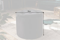 Eleganter Hocker MODERN BAROCK 50 cm Samt Aufbewahrungkorb
