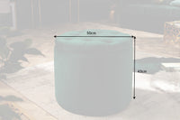 Eleganter Hocker MODERN BAROCK 50 cm Samt Aufbewahrungkorb