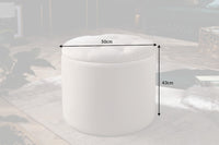 Eleganter Hocker MODERN BAROCK 50 cm Samt Aufbewahrungkorb
