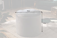 Eleganter Hocker MODERN BAROCK 50 cm Samt Aufbewahrungkorb