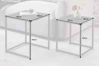 DURA STEEL Industrial side tables set of 2 40cm black metal