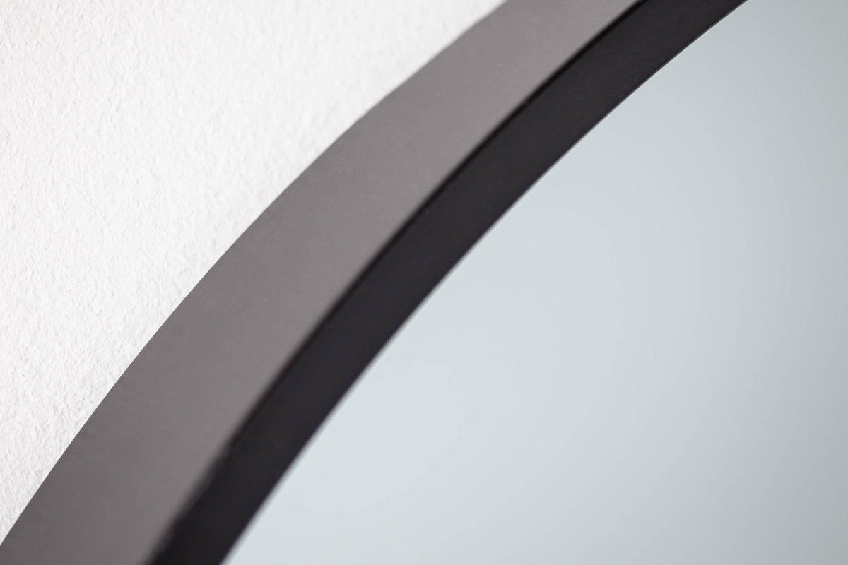 Moderner Wandspiegel NOEMI 90cm schwarz asymmetrisches Design