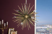 Elegante Hängeleuchte SUNLIGHT 50cm matt gold Hängelampe