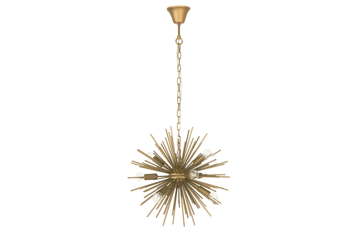 Elegante Hängeleuchte SUNLIGHT 50cm matt gold Hängelampe