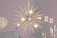 Elegante Hängeleuchte SUNLIGHT 50cm matt gold Hängelampe