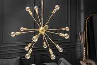 Elegante Hängelampe SPUTNIK 87cm gold mit 14 Leuchtarmen