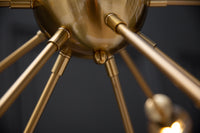 Elegante Hängelampe SPUTNIK 87cm gold mit 14 Leuchtarmen
