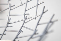 Design Schale STRUCTURE 45cm silber pulverbeschichtetes Metall