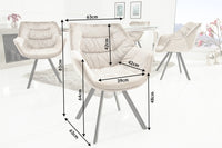 THE DUTCH COMFORT design chair velvet retro style with armrests