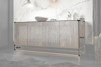 ONYX solid sideboard 177cm mango wood with agate stone trim