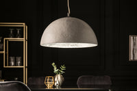 Elegante Design Hängeleuchte GLOW 50cm weiß silber Hängelampe