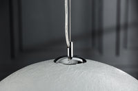 Elegante Design Hängeleuchte GLOW 50cm weiß silber Hängelampe