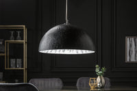 GLOW Elegante Design Hängeleuchte 50cm schwarz silber Hängelampe