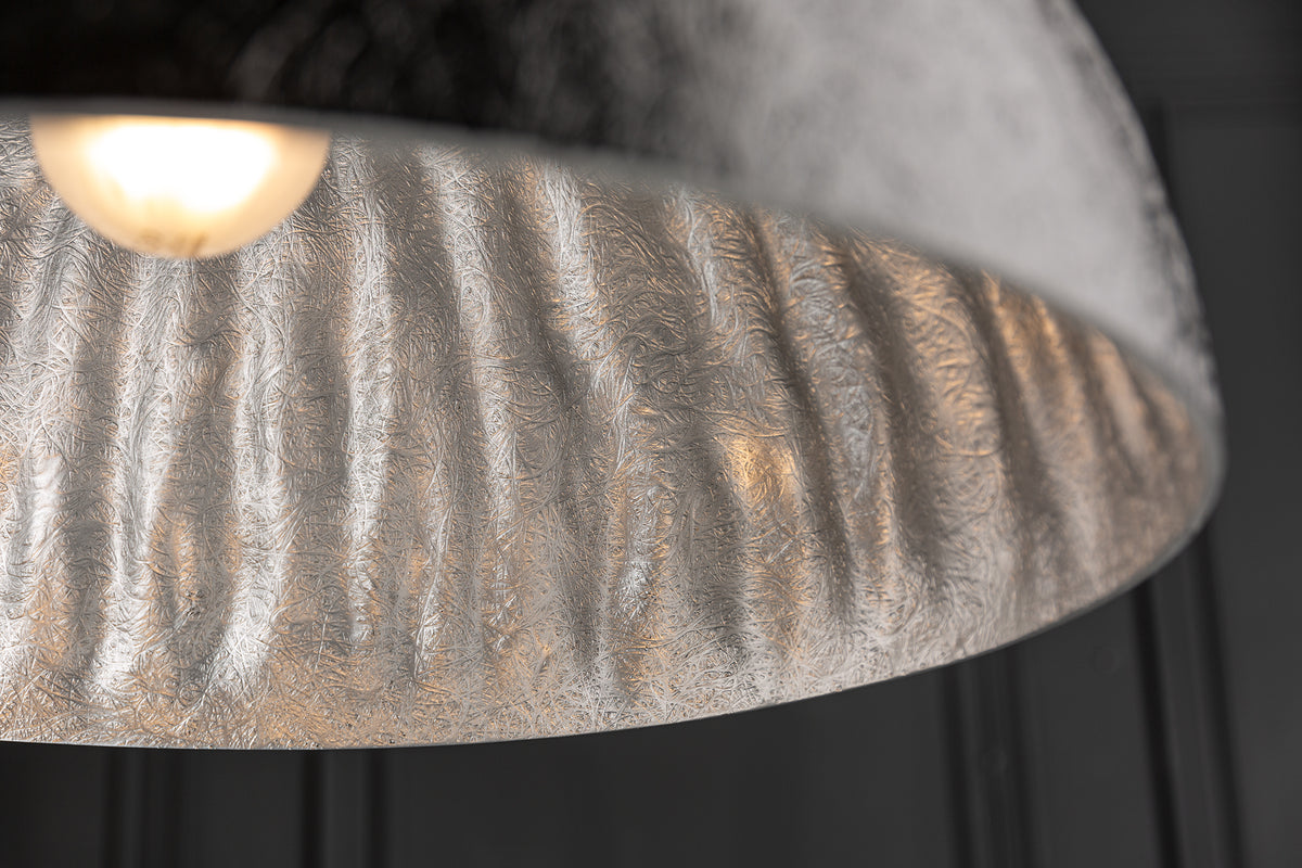GLOW Elegante Design Hängeleuchte 50cm schwarz silber Hängelampe