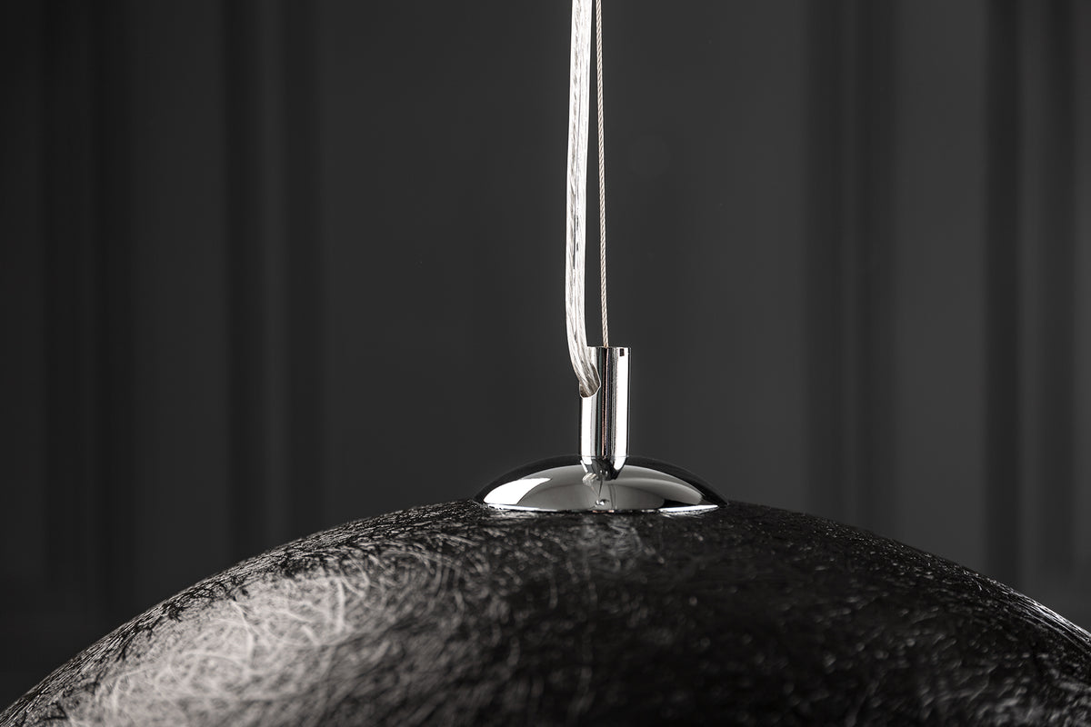 GLOW Elegante Design Hängeleuchte 50cm schwarz silber Hängelampe