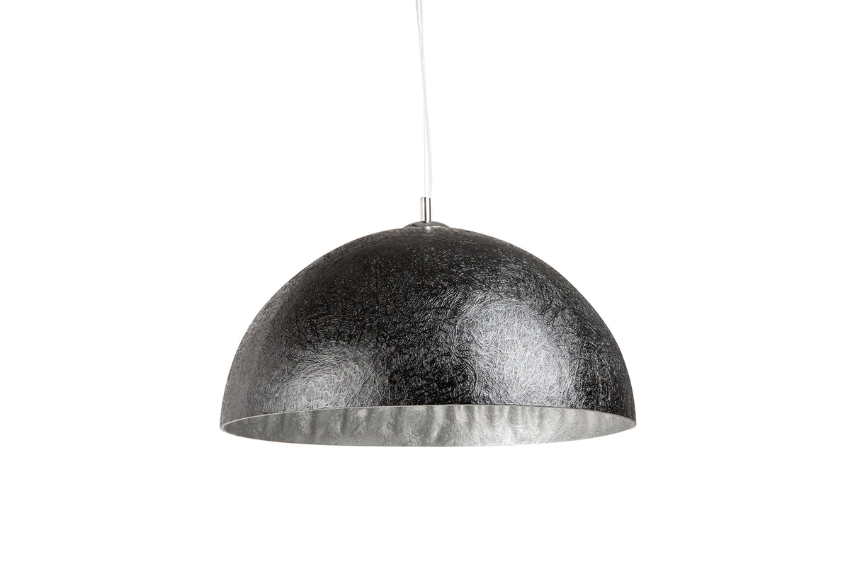 GLOW Elegante Design Hängeleuchte 50cm schwarz silber Hängelampe