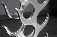 FLAME Modern wine rack 93cm silver for 9 bottles bottle holder