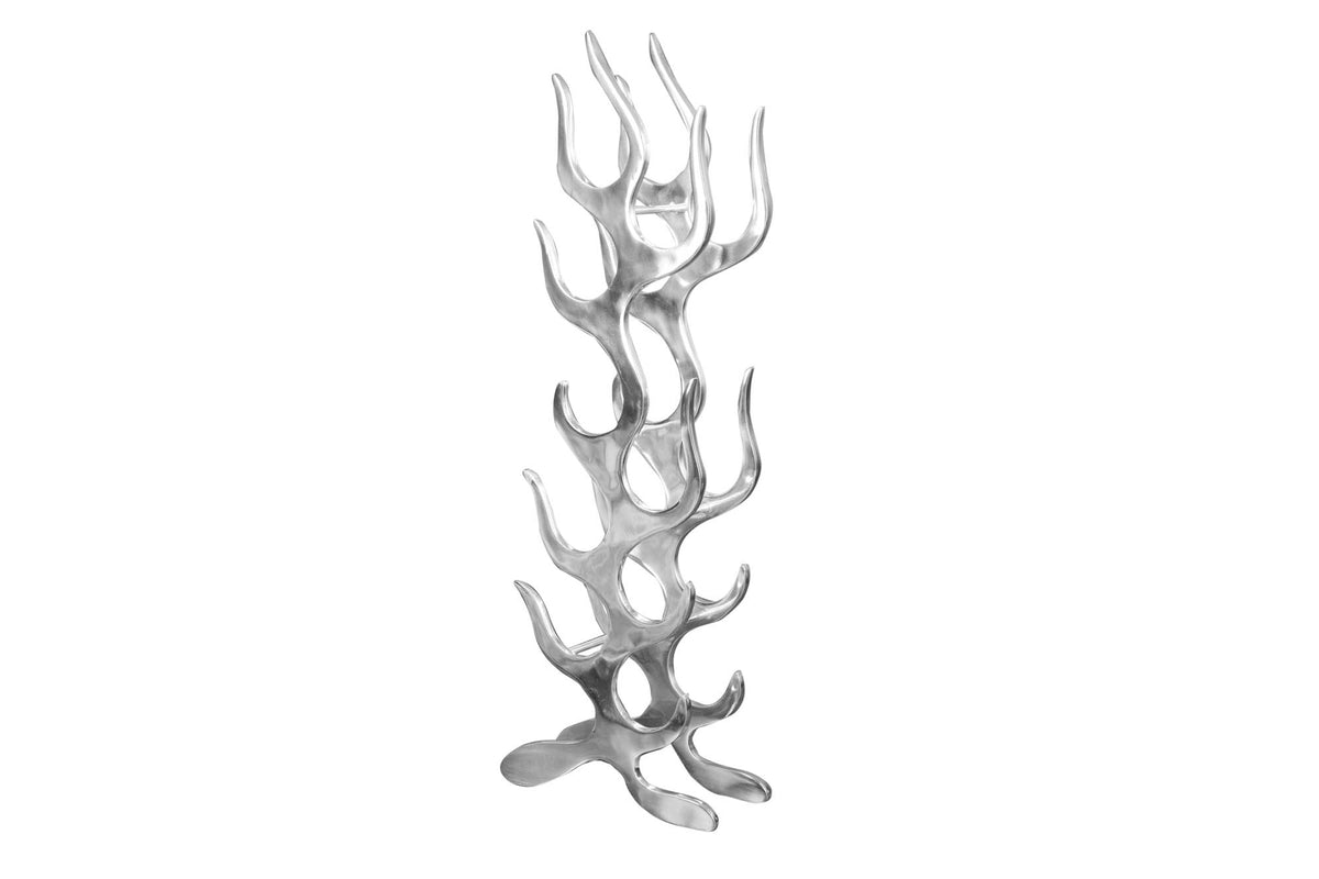 FLAME Modern wine rack 93cm silver for 9 bottles bottle holder