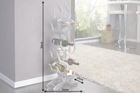 FLAME Modern wine rack 93cm silver for 9 bottles bottle holder