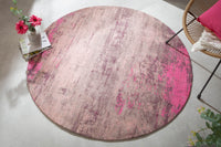 MODERN ART Vintage Teppich 150cm verwaschen rund Used Look