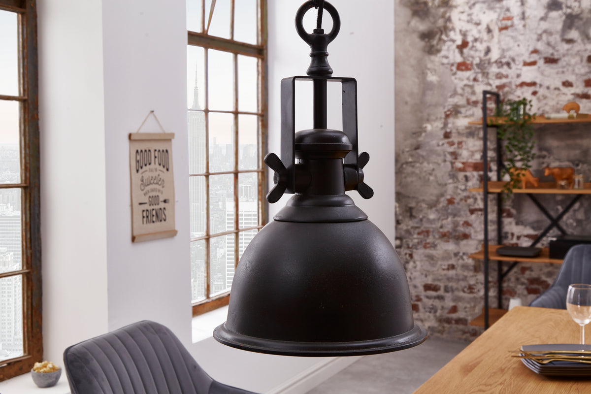 INDUSTRIAL design hanging lamp 45cm black industrial style