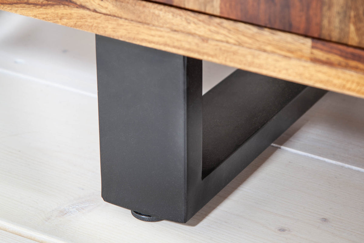 FIRE & EARTH Solid TV board 160cm Sheesham Stone finish rosewood
