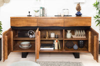 MAMMUT solid sideboard 160cm acacia metal tree edge