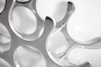 FLAME Modern wine rack 48cm silver for 10 bottles bottle holder