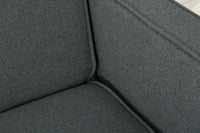 Design Schlafsofa SCANDINAVIA 210cm anthrazit grau Strukturstoff 3-Sitzer Holzfüße