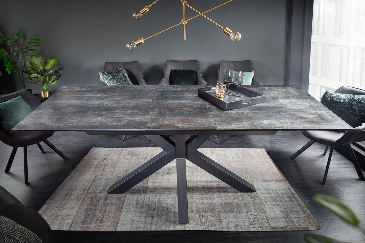 ETERNITY Ausziehbarer Design Esstisch 180-225cm Lava Keramik made in Italy