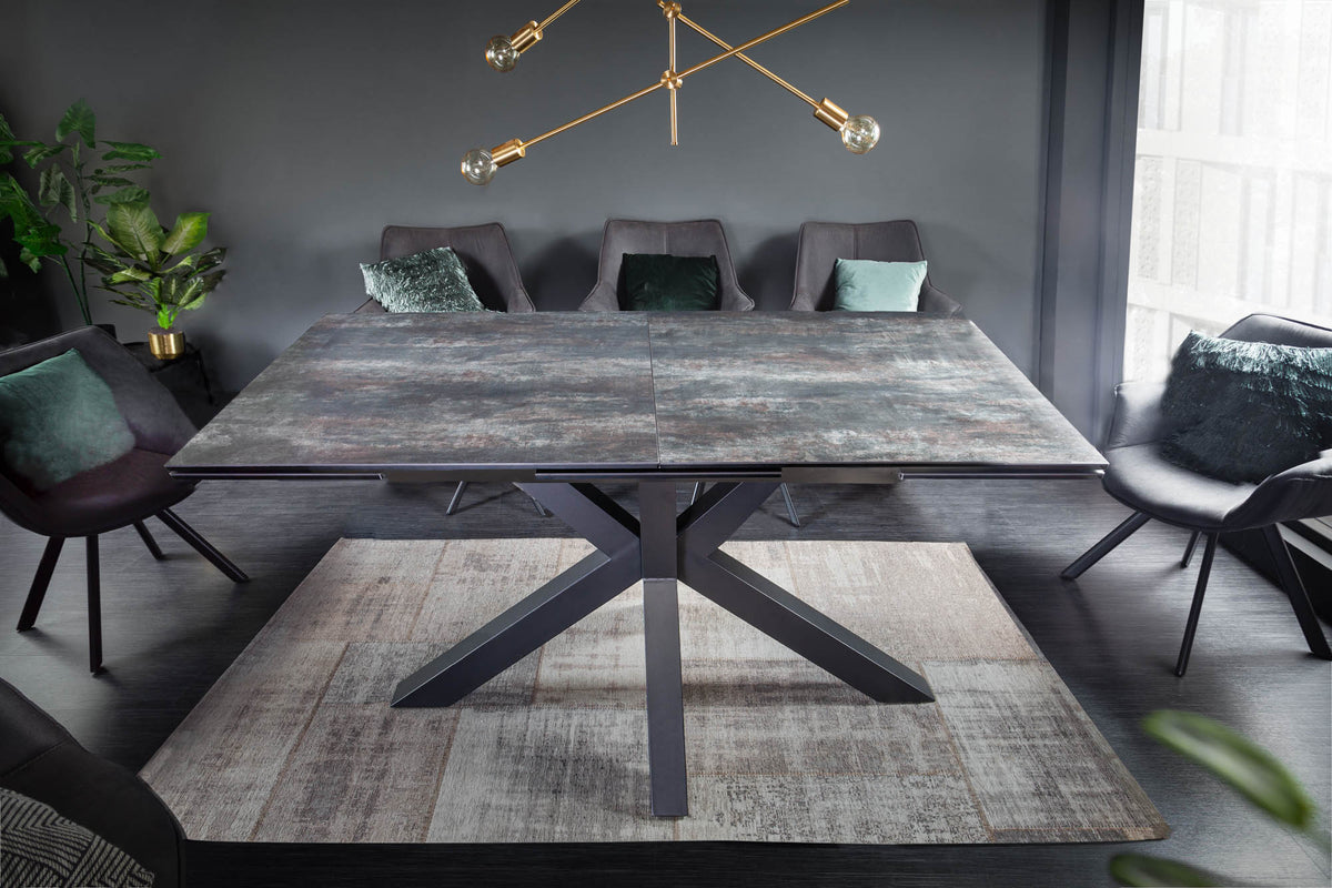 ETERNITY Ausziehbarer Design Esstisch 180-225cm Lava Keramik made in Italy
