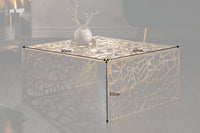 ABSTRACT Handgearbeiteter Couchtisch 60cm Alu gold im Gap Design