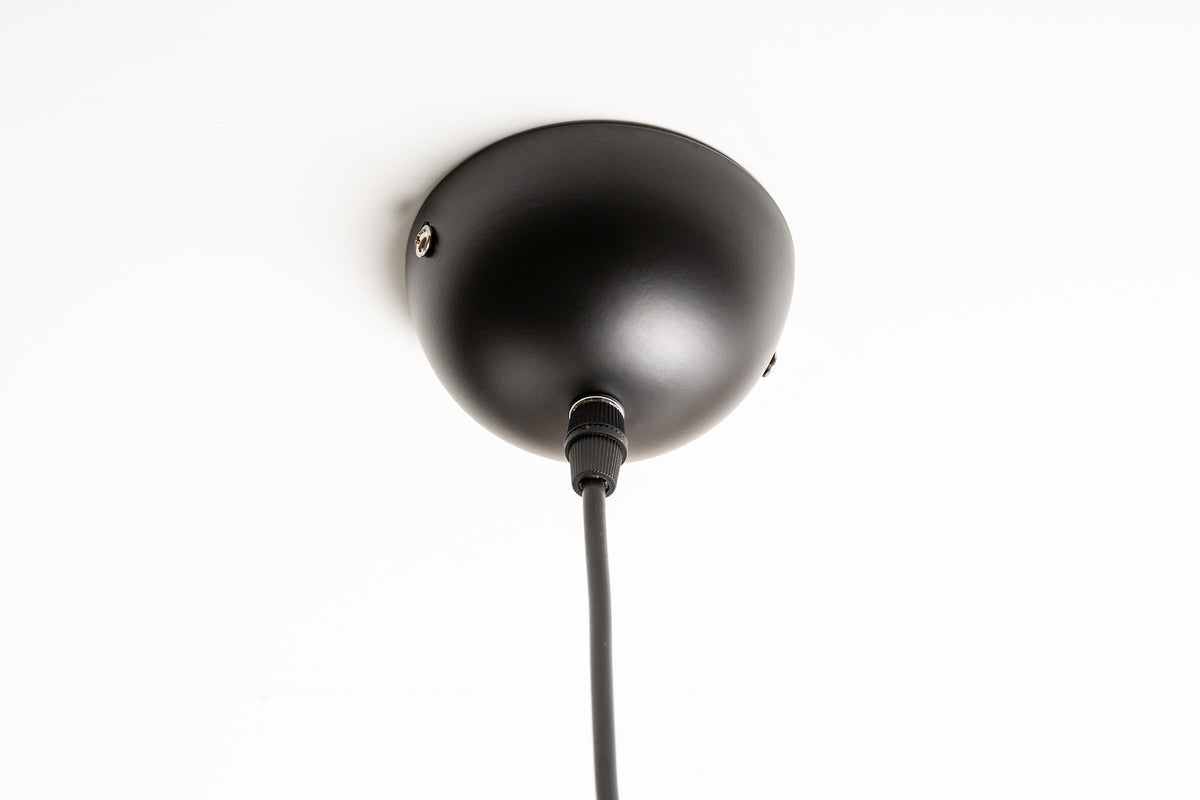 BLACK GOLDEN BALL Elegante Hängelampe 30cm schwarz mit Blattgoldoptik