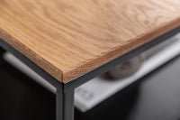 APARTMENT Industrial Couchtisch 95cm Eiche geölt mit zweiter Ablage
