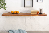 MAMMUT Solid wall shelf 115cm Sheesham shelf with tree edge