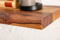MAMMUT Solid wall shelf 115cm Sheesham shelf with tree edge