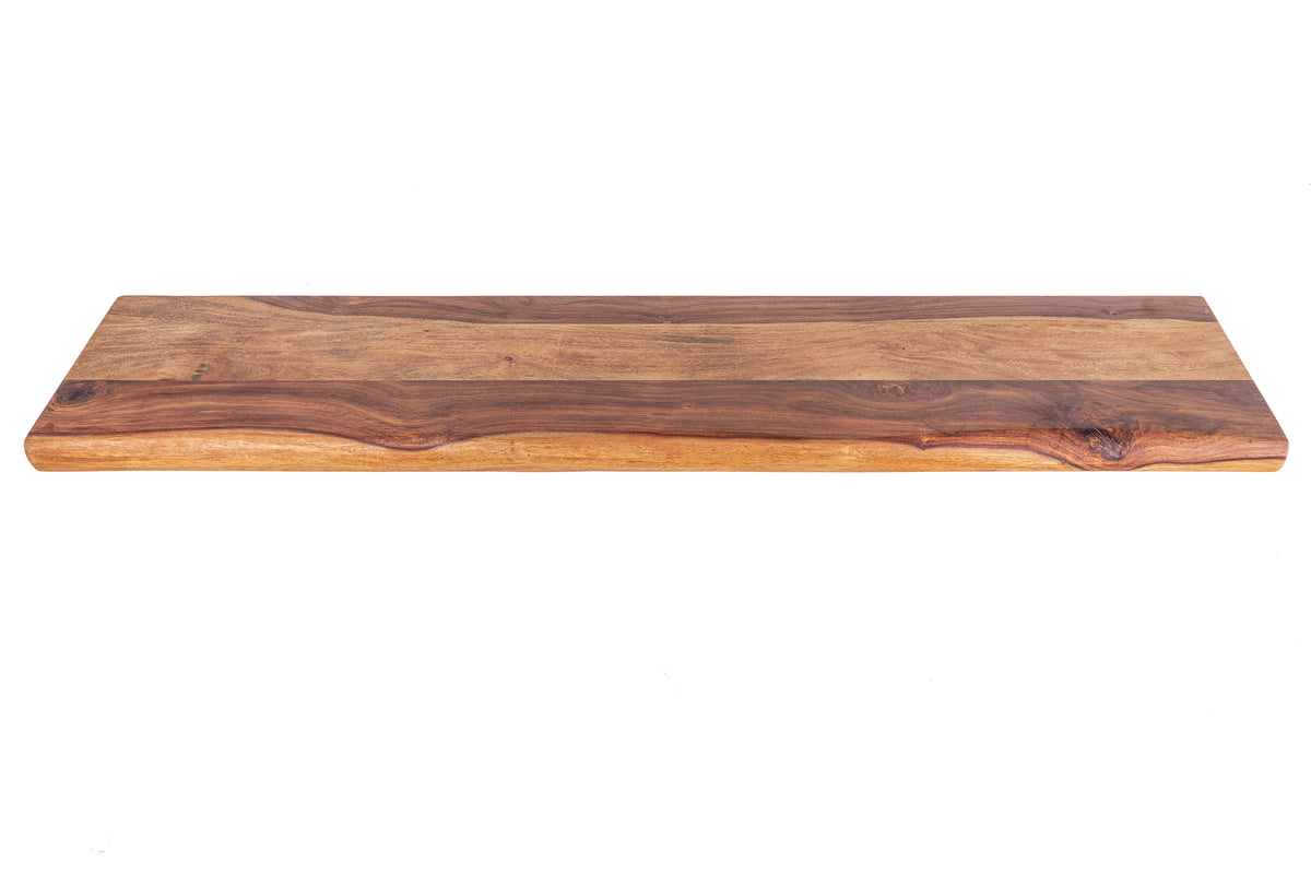 MAMMUT Solid wall shelf 115cm Sheesham shelf with tree edge