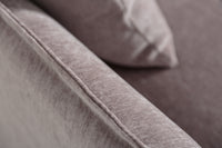 HEAVEN Großes Ecksofa 255cm taupe Samt inkl. Kissen Landhausstil
