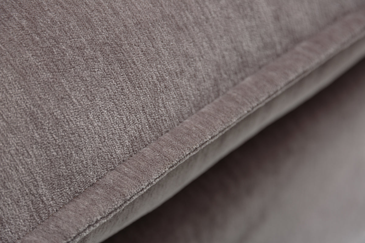 HEAVEN Großes Ecksofa 255cm taupe Samt inkl. Kissen Landhausstil