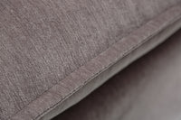 HEAVEN Großes Ecksofa 255cm taupe Samt inkl. Kissen Landhausstil