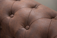 Chesterfield 2er Sofa 150cm Samt 2-Sitzer mit Knopfheftung und Federkern