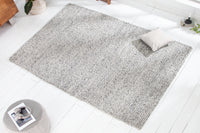 INFINITY HOME Handgearbeiteter Teppich 240x160cm grau aus Wolle