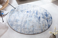 MODERN ART Vintage Teppich 150cm verwaschen rund Used Look
