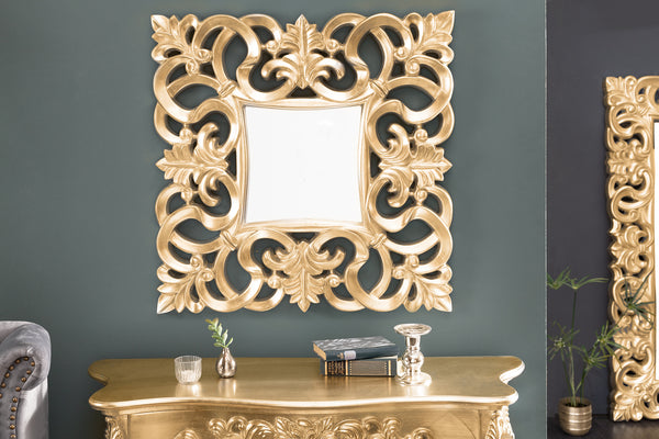 Eleganter Wandspiegel VENICE 75x75cm antik Barockstil
